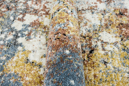 Dywan Bosa 8621A cream/somon Kremowy Miedziany Niebieski Abstrakcja