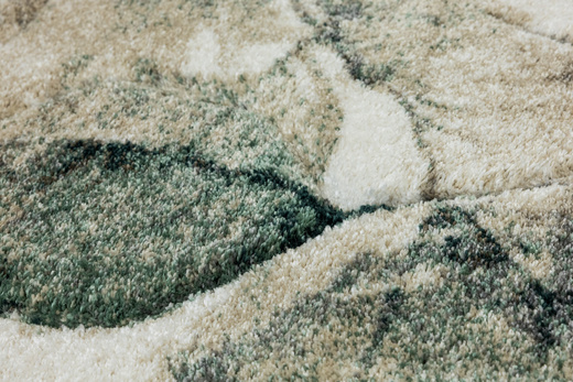 Dywan Kandy N041A l.beige/green Zielony Kaszmir Liście Fryz