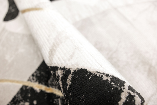 Dywan Kashmir KR205S Black/Vizon Marmur Czarny Złoty