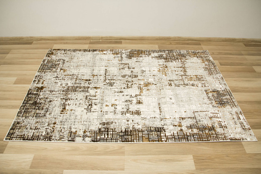 Dywan Modena 5317 l.grey/d.brown Brąz Krem Szary Złoty Przeciecierany Kratka