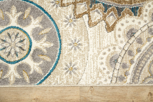 Dywan 7034A cream/t.beige Zer Lux Krem Złoty Szary Rozety