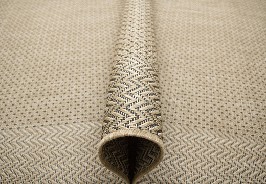 Zewnętrzny Dywan Sznurkowy Jeans 19242/P01 Beż Grafit Jodełka Ramka