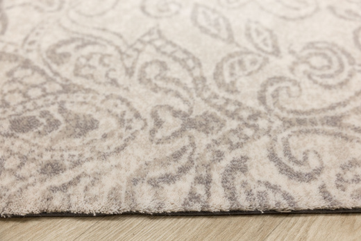 Wełniany Dywan Agnella Agnus Berien Bialy Ornament Beż Krem Szary
