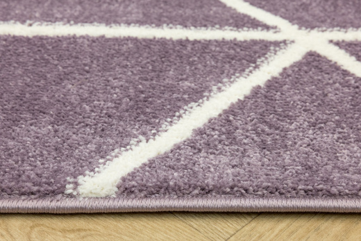 Dywan Dziecięcy Lima C877B lila/cream Fiolet Krem Trójkąty