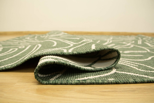 Dywan Dwustronny Sznurkowy Brussels 205625/10510 green w liście monstery Outdoor