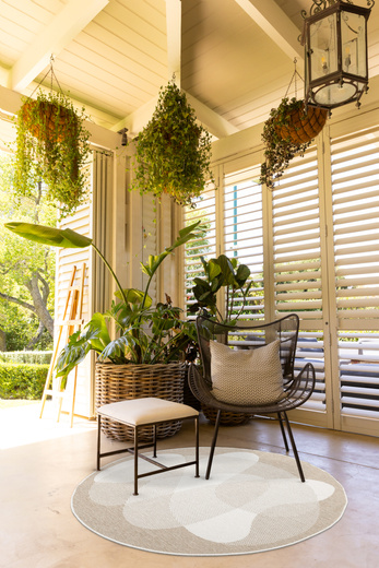 Okrągły Dwustronny Dywan Sznurkowy Brussels 205835/10820 Jute Beż Krem Koła Outdoor