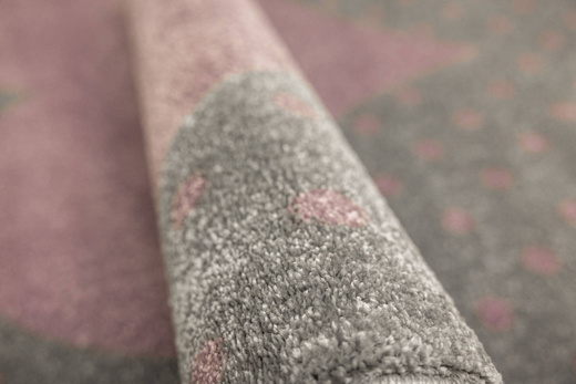 Dywan Dziecięcy Lima G930A l.grey/lila Szary Fiolet Serce