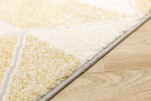 Dywan Olympos 4157 cream/yellow Żółty Szary Krem Trójkąty