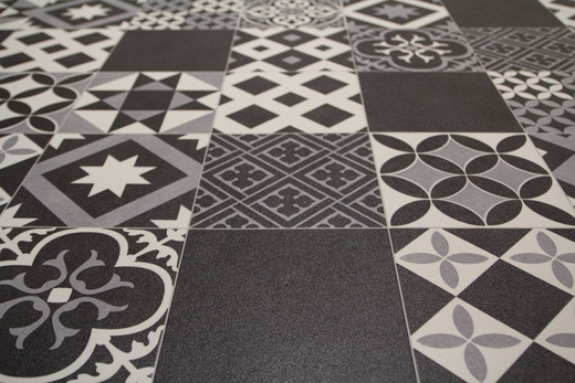 Wykładzina PCV Plaza Amadora 990D Płytki Patchwork Mozaika szerokość 2 m