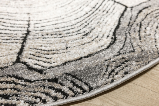 Dywan Okrągły Matara P156A l.grey/sp.antr Szary Beż Krem Pień