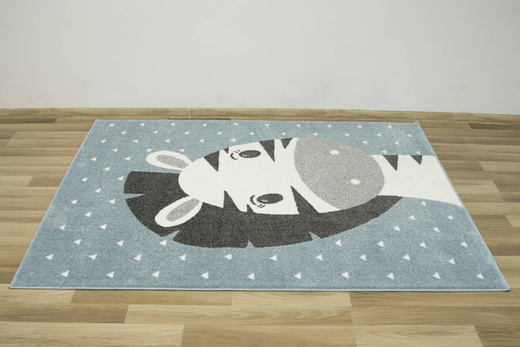 Dywan Dziecięcy Lima C885A blue/cream Zebra Turkus Krem Szary