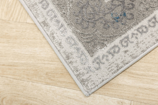 Lśniący Dywan Allora Plus B827B l.grey/grey Srebrzysty Szary Niebieski Ornament