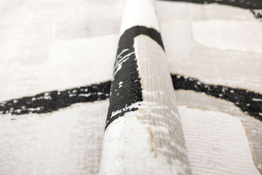 Dywan Kashmir KR204S Vizon/Black Beż Czarny Złoty Tynk