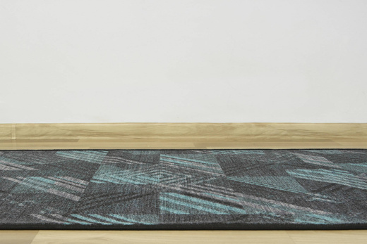 Antypoślizgowy Chodnik Logos 22 Turkus Grafit Romby szerokość 100 cm