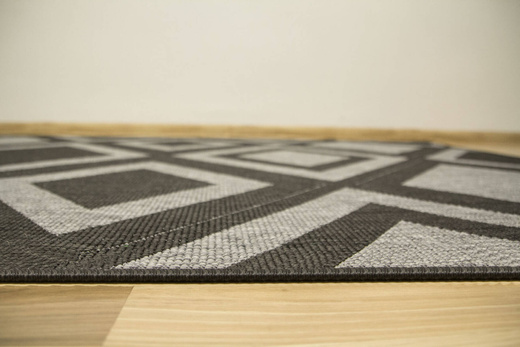 Dywan Dwustronny Sznurkowy Brussels 205386/11010 n.silver Antracyt Szary Romby Outdoor