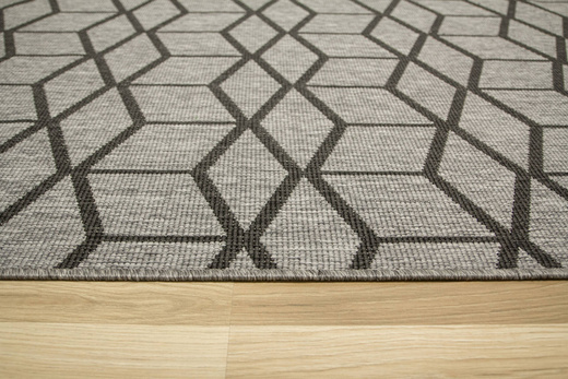 Dywan Dwustronny Sznurkowy Brussels 205178/11020 night Night Antracyt Szary Romby Outdoor