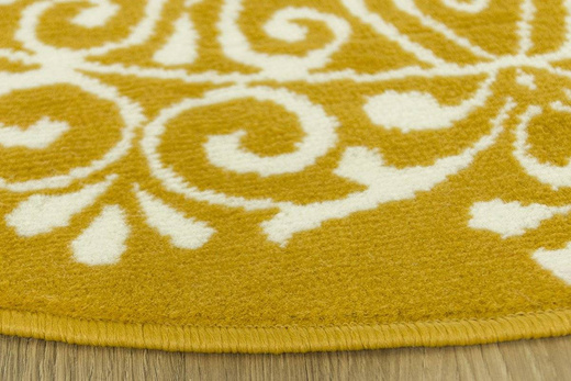 Okrągły Dywan Luna 503788/89955 mustard Musztardowy