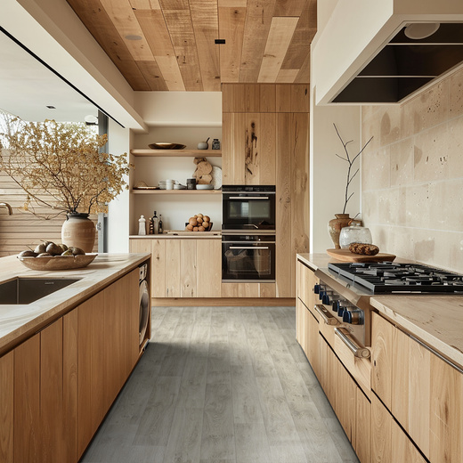 Wykładzina PCV Olympic Akron 10 Szare Deski szerokość 2,5 m