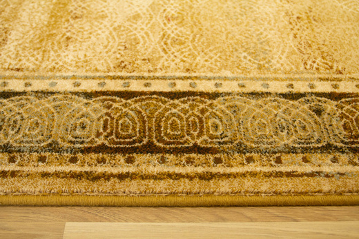 Wełniany Dywan Dywilan Omega Lava Miód Ornament Beż Brąz