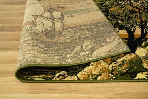 Makata dywan żaglówka oliwka