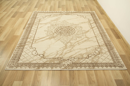 Lśniący Dywan Allora Plus 8164A brown/d.beige Marmur Ornament Beż Brąz