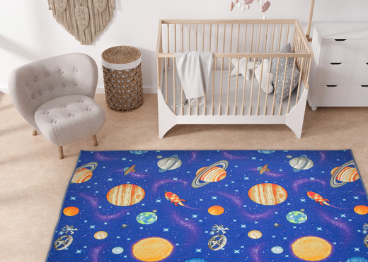Dywan Dziecięcy Galaxy Galaktyka Komos Rakiety Planety