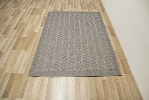 Dywan Dwustronny Sznurkowy Brussels 205855/10010 Silver Szary Krem Cegiełki Jodełka Outdoor