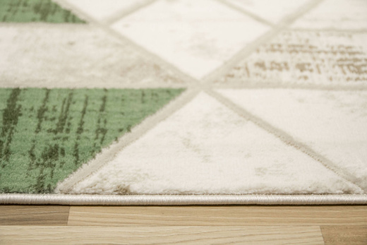 Dywan Garda P563B Green Zielony Szary Romby