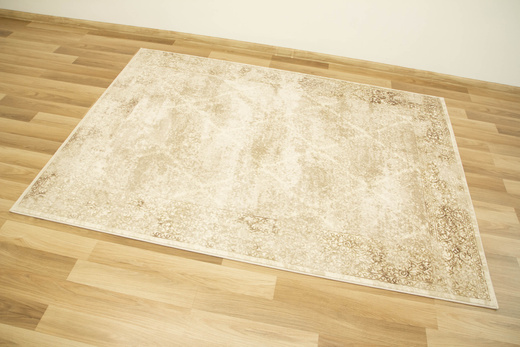 Lśniący Dywan Allora Plus 7754A l.beige Beż Krem Złoty Ornament