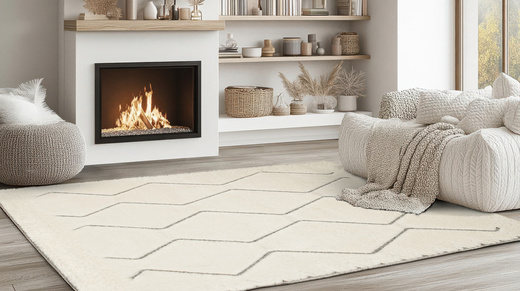 Dywan Shaggy Lula Soft IM09A L.Gr/Bon Krem Szary Zygzaki