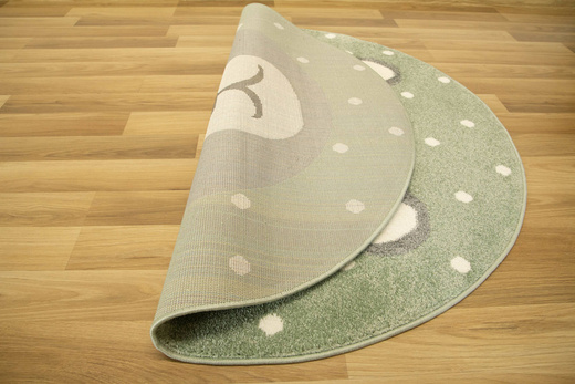 Okrągły Dywan Lima E178A green/l.grey Misio Szary Oliwka