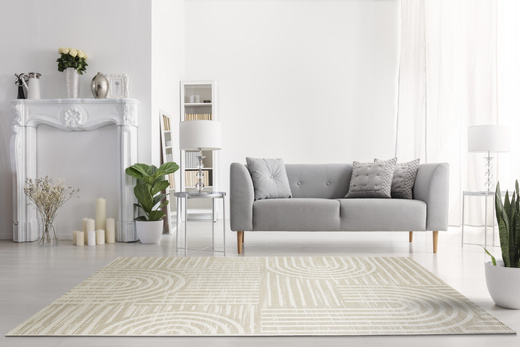 Dywan Sznurkowy Haga 03606E cream/vizon Beż Krem Geometria Outdoor