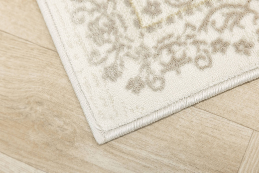 Lśniący Dywan Allora Plus E976A cream/beige Krem Beż Złoty Ornament