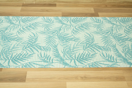 Mata Łazienkowa Softy-tex 849 Listki Palmowe Zielony Miętowy szerokość 65 cm