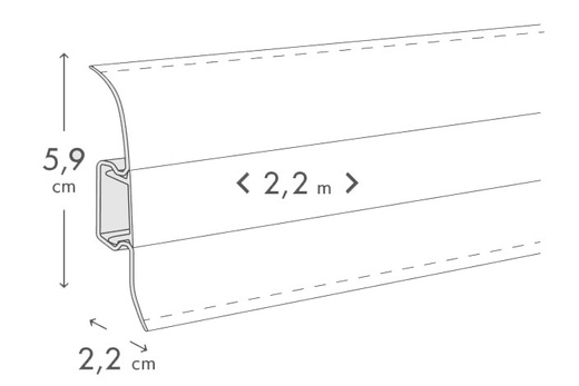 Listwa przypodłogowa Premium Cezar 2,2 m 194 Stary Orzech Mat