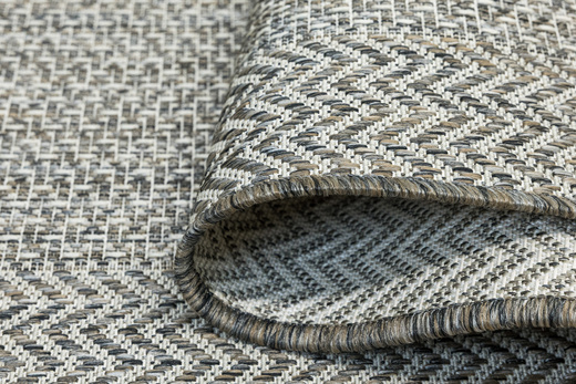 Chodnik Sznurkowy Jeans 19242/P91 Outdoor Beż Grafit Jodełka szerokość 100 cm