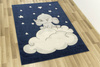 Dywan EMILY KIDS 2342A bone/d.blue słonik na chmurce granatowy