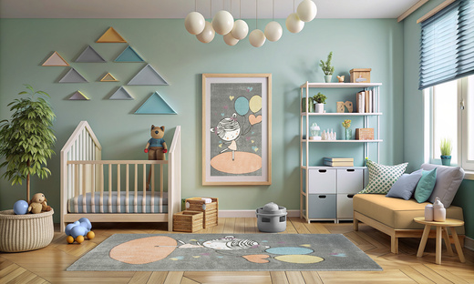 Dywan Dziecięcy Lima 9393B l.grey/rose Baletnica Dziewczynka Róż Szary