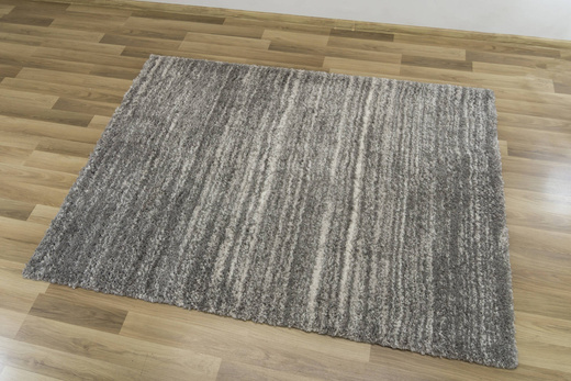 Puszysty Dywan Pulpy Shaggy A534B d.grey/cream Szary Kremowy Paski