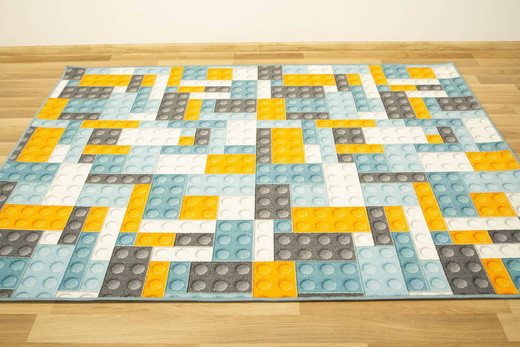 Wykładzina Dziecięca Klocki Orange szerokość 2 m