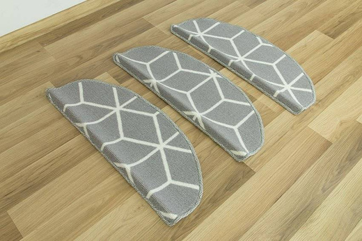 Nakładki półokrągłe cubes 19 jasny szary guma