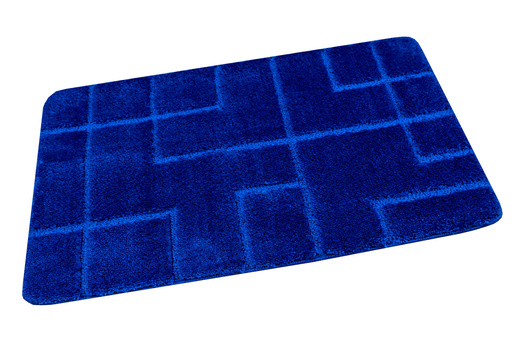 Dywanik Łazienkowy Antypoślizgowy Inez Blue Niebieski Geometria
