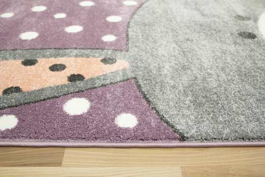 Dywan Dziecięcy Lima 1316C lila/l.grey Fiolet Szary Króliczek