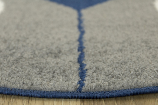 Okrągły Dywan EMILY KIDS 5857A d.gri/d.blue Misio Indianin Szary Róż Granat