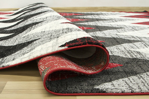 Dywan Sumatra D581A white/red Czerwony Szary Czarny