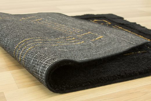 Dywanik do łazienki Jarpol Petra Lurex 51 Czarny