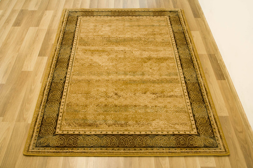 Wełniany Dywan Dywilan Omega Lava Miód Ornament Beż Brąz