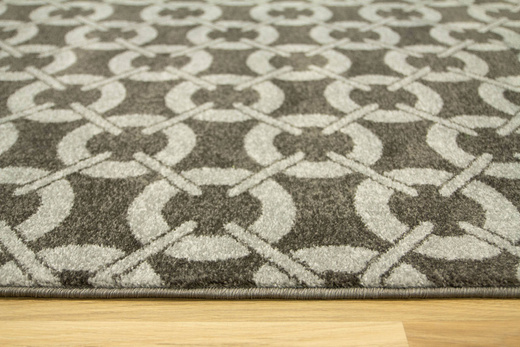 Dywan Fushe 2498 d.grey/l.grey Szary Grafit Kółka