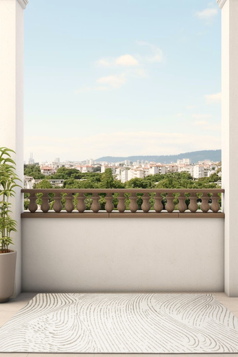 Dywan Dwustronny Sznurkowy Brussels 205784/10620 linen Jasny Beż Krem Liście Outdoor