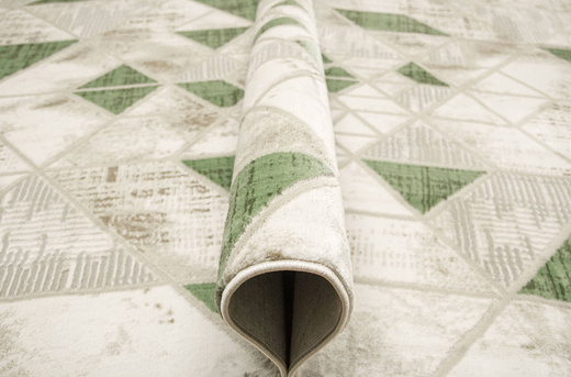 Dywan Garda P563B Green Zielony Szary Romby